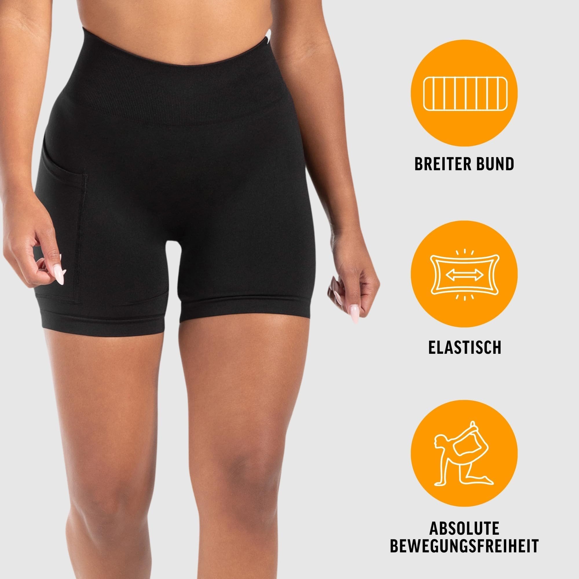 Smilodox Shorts Temmy, Kurze Sport Hose mit Pocket und Kontur, breiter Bund günstig online kaufen