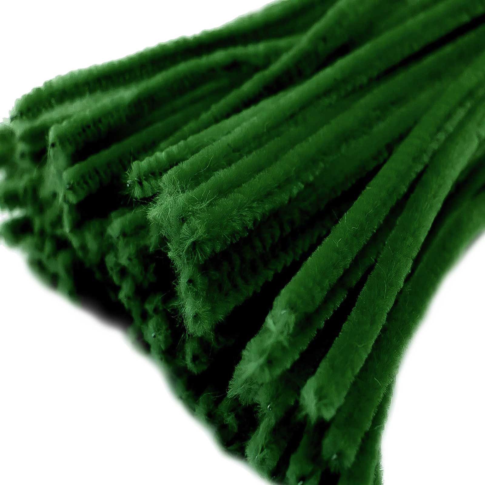 maDDma Basteldraht 20 Draht Pfeifenreiniger 6 mm Länge 30cm CHENILLE Farbe wählbar, dunkelgrün