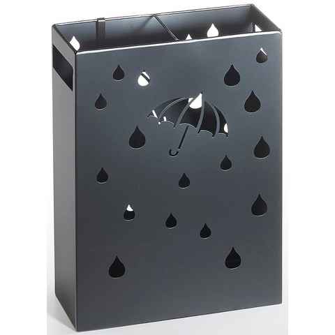 Kobolo Schirmständer Regenschirmständer UMBRELLA aus Metall schwarz