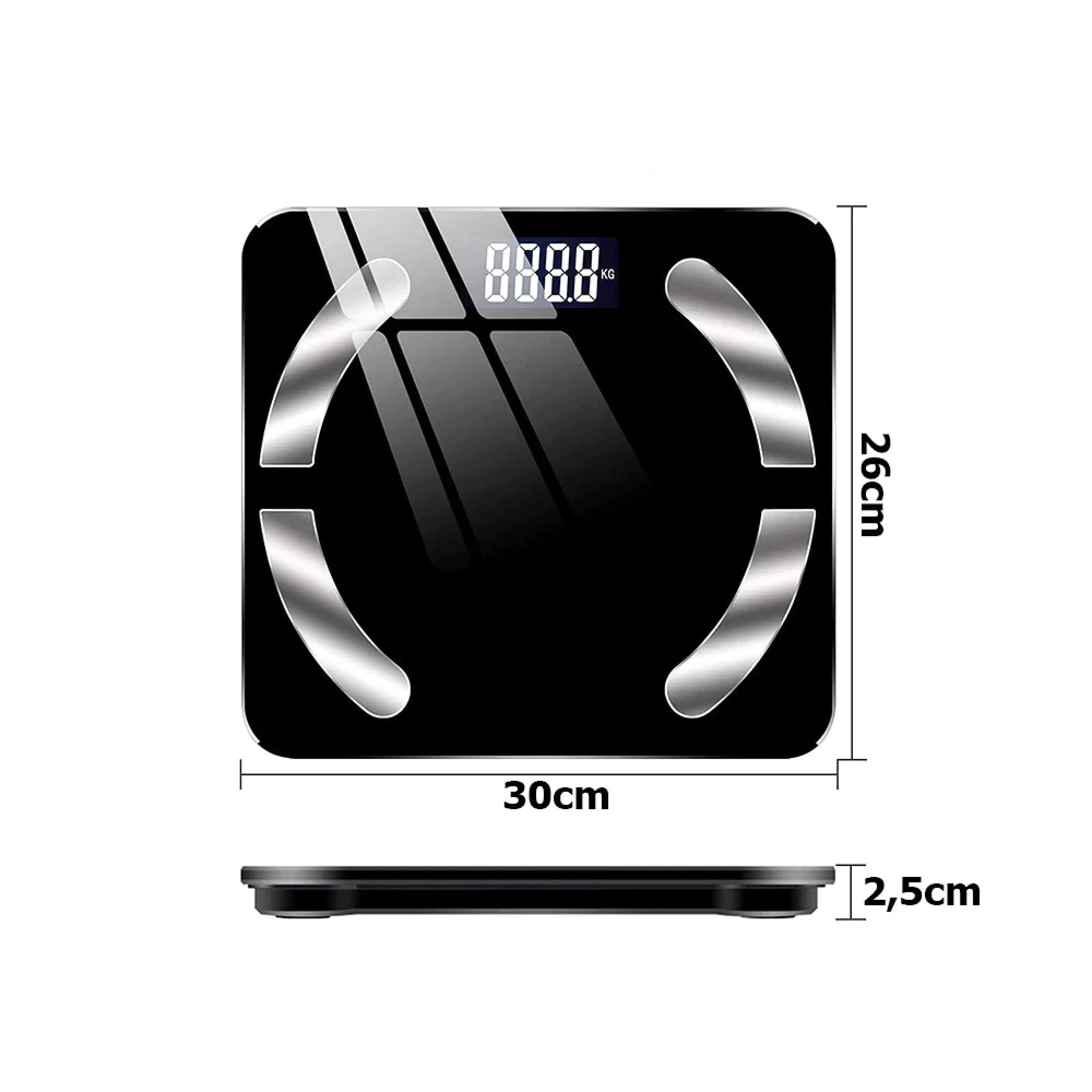 Sport-Knight® Personenwaage Digitale Körperfettwaage Bluetooth App, Analyse bis 180 kg
