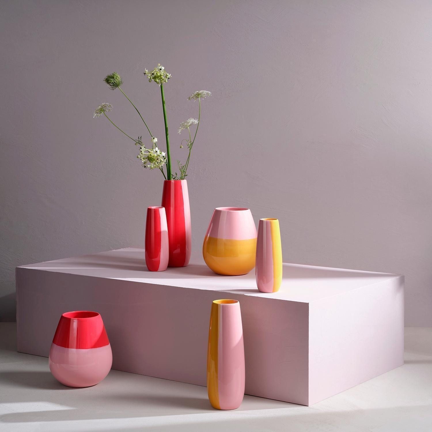ASA SELECTION Tischvase EASE JOY, Rosa, Rot, Steinzeug, H 18 cm (1 St), was günstig online kaufen