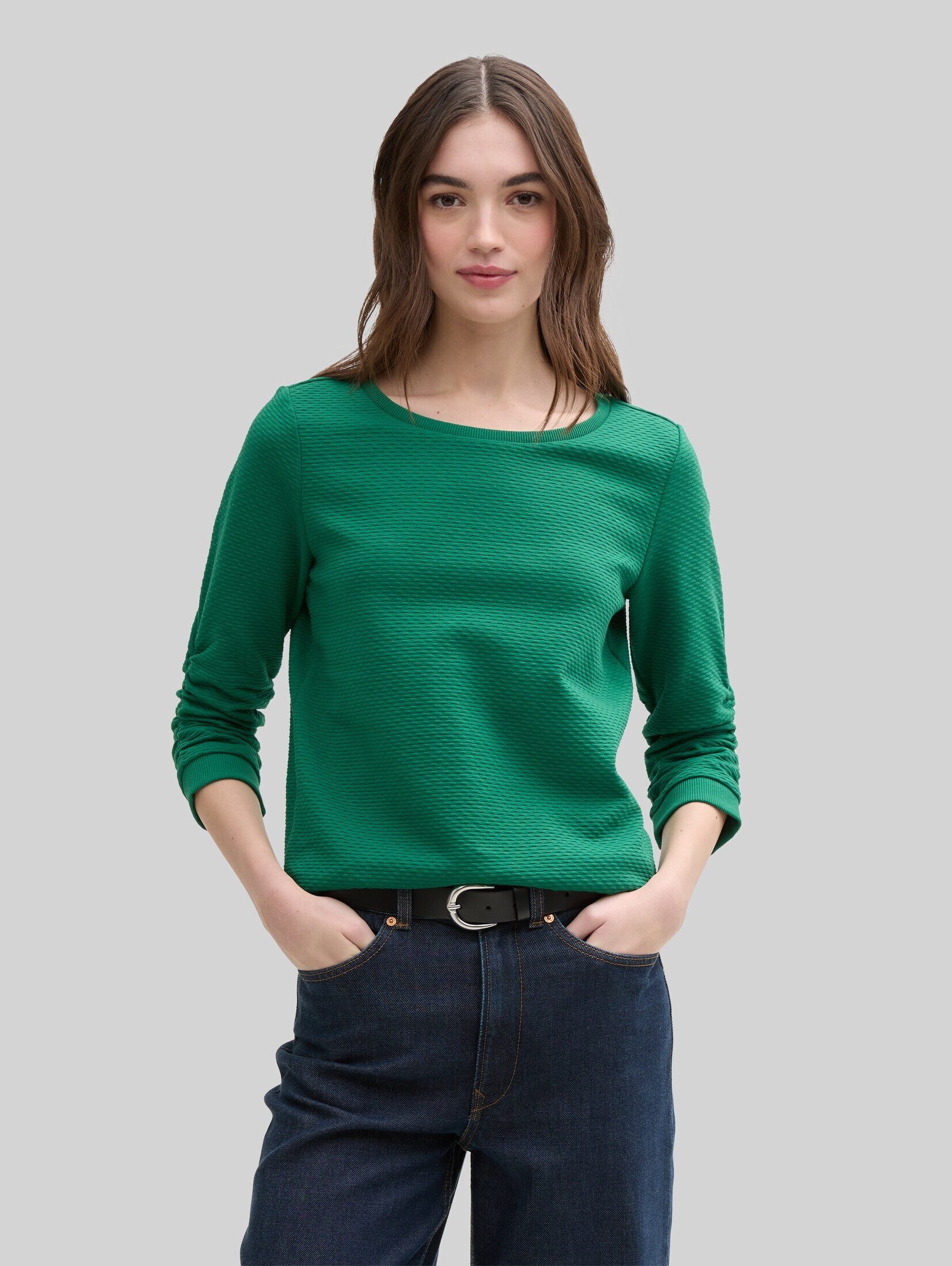 TOM TAILOR Denim Sweatshirt Strick & Sweatshirts Sweatshirt mit Raffungen