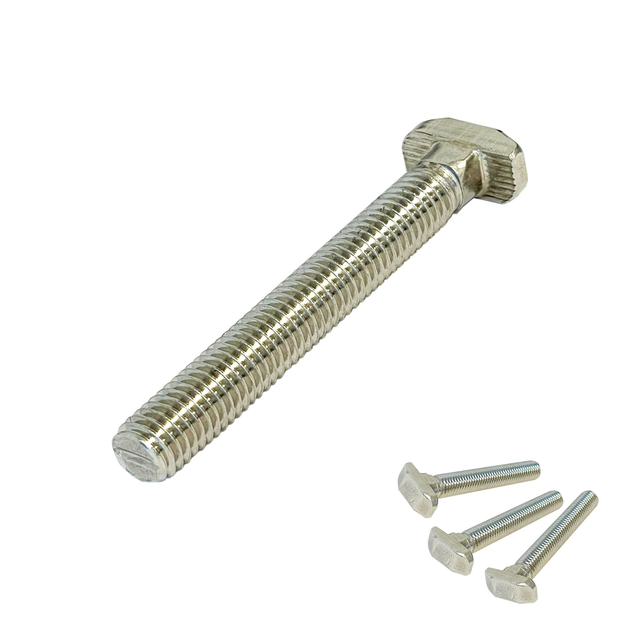 Profil 10x Hammerschraube M8 60mm Nut 8 T-Schraube Steg