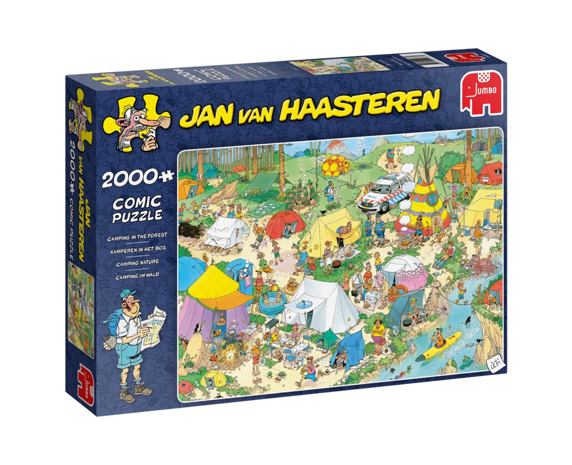 Jan van Haasteren Puzzle Jan van Haasteren Camping im Wald 2000 Teile Puzzle, 2000 Puzzleteile