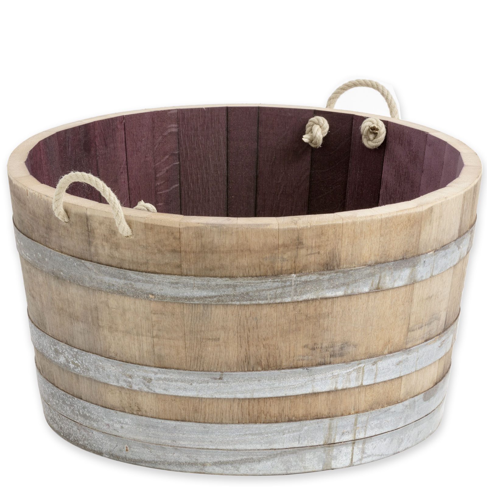 Temesso Pflanzkübel Halbiertes Weinfass