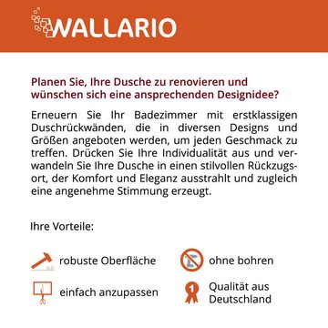 Wallario Duschrückwand Holzweg im Wald, (1-tlg)