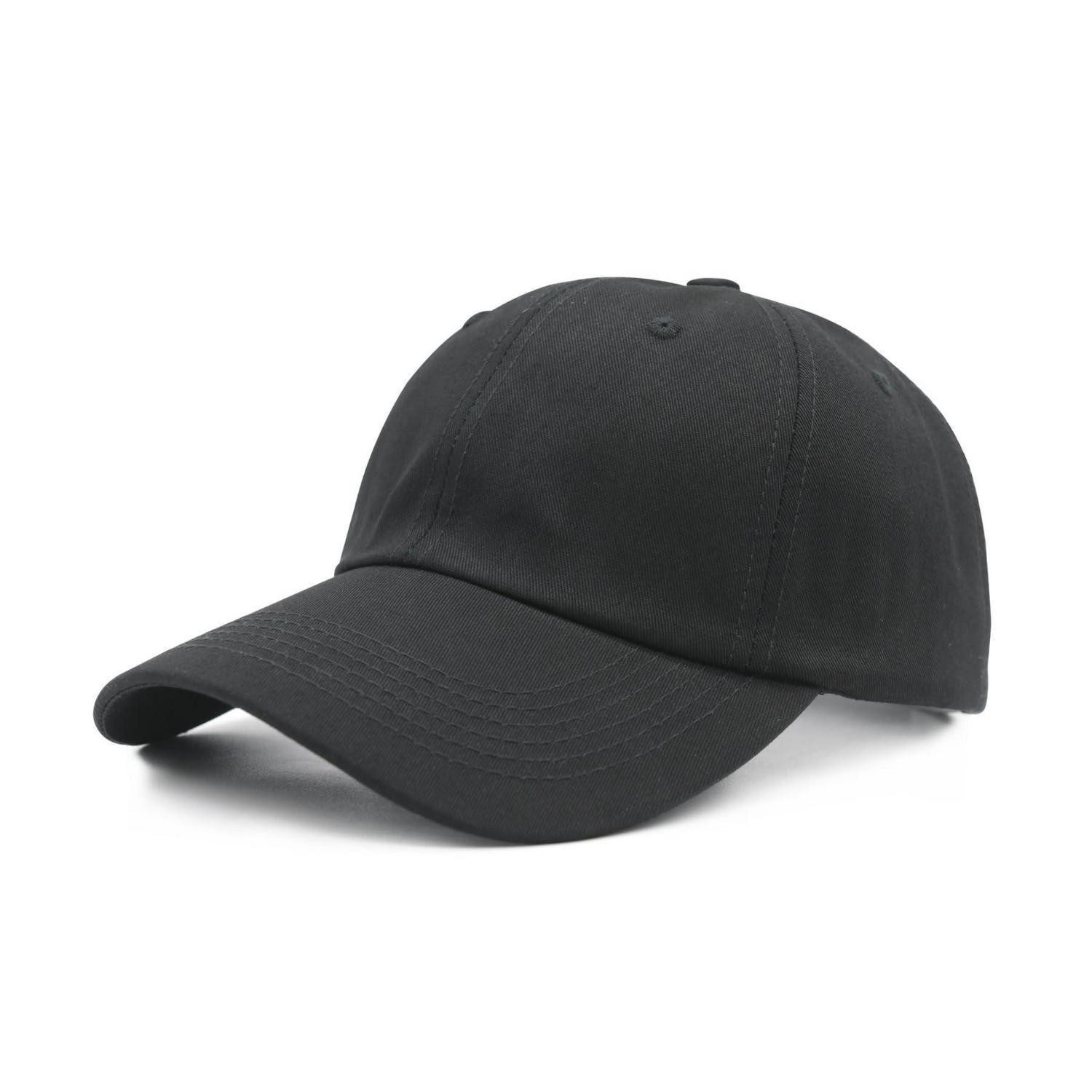 LuxusKollektion Baseball Cap Basecap Übergröße Herren Baumwolle verstellbar 60cm 65cm XL Schwarz