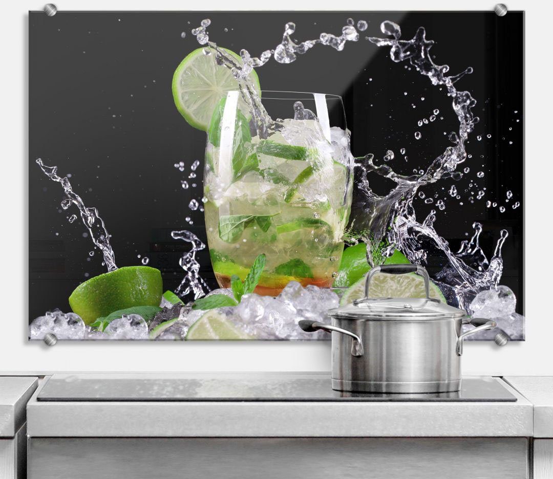 Splashing bunt Küchenrückwand Spritzschutz (1-tlg) Wall-Art Mojito,