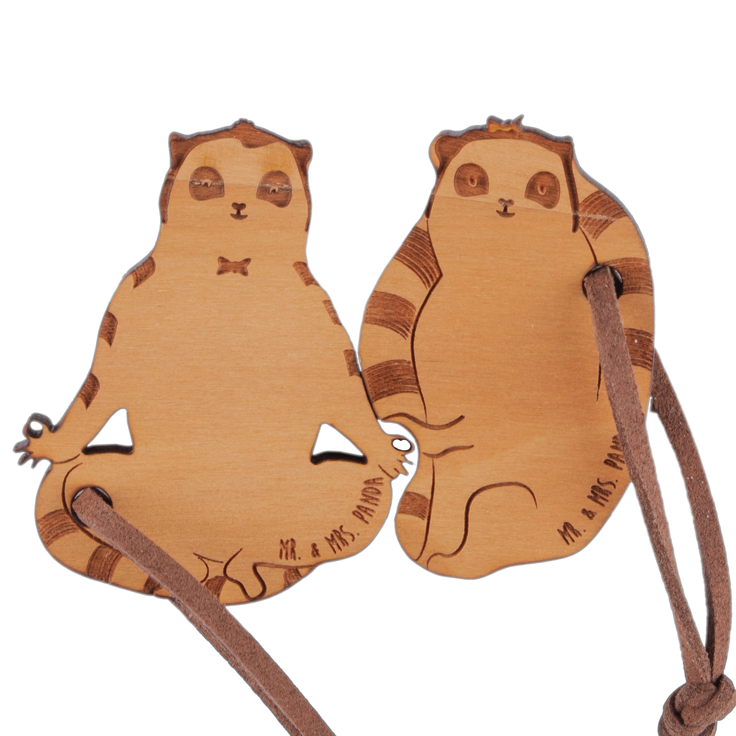 Mr. & Mrs. Panda Schlüsselanhänger Lemur verliebt - Geschenk, Jahrestag geschenk, Lemuren, Schlüsselanhä (1-tlg)