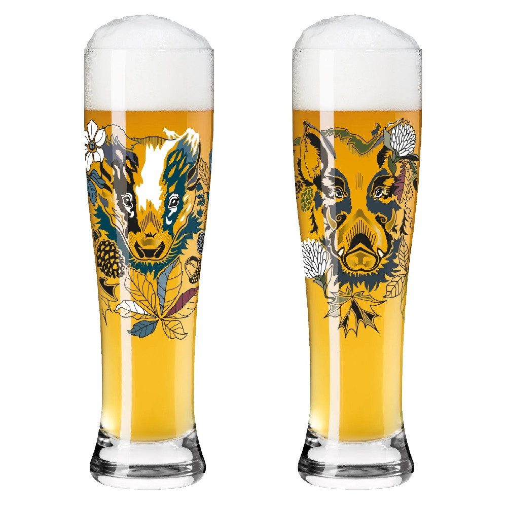 Bierglas Ritzenhoff Brauchzeit Weizen 2er #7 #8 P. Mohr F21