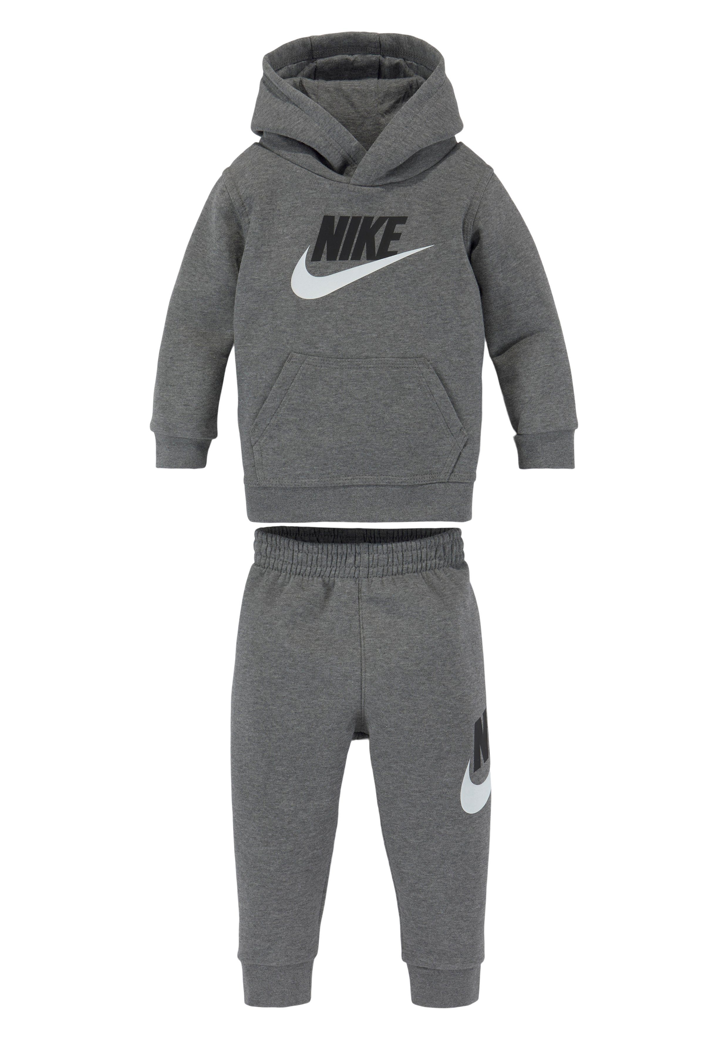 Nike Sportswear Jogginganzug FLEECE PO HOODIE & JOGGER 2PC SET (Set, 2-tlg) grau-meliert