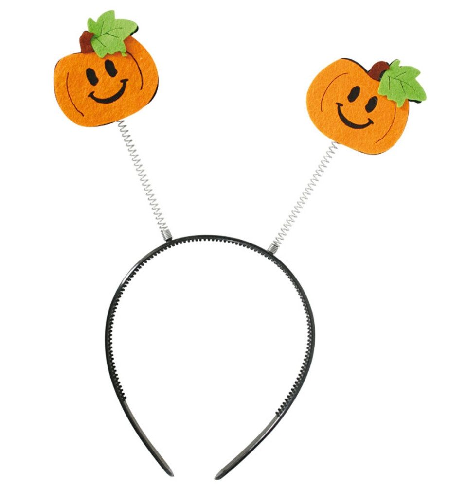 Fries Haarreif Haarreif Happy Halloween Kürbis Wabbles Karneval Fasching Party Orange, Mit Kürbis