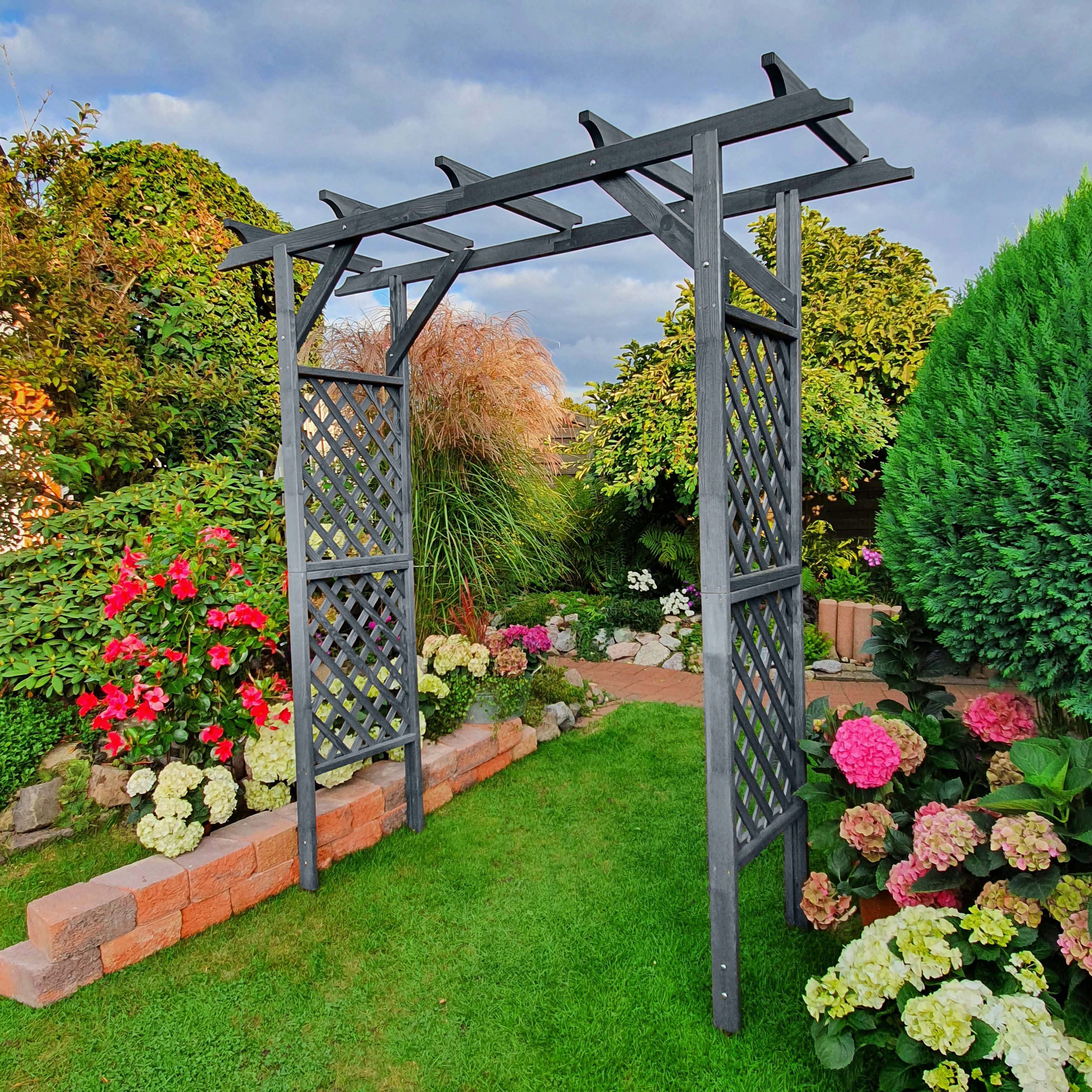 promadino Rosenbogen Bamberg, Pergola ohne Pflanzkästen, BxTxH: 139x65x200 cm