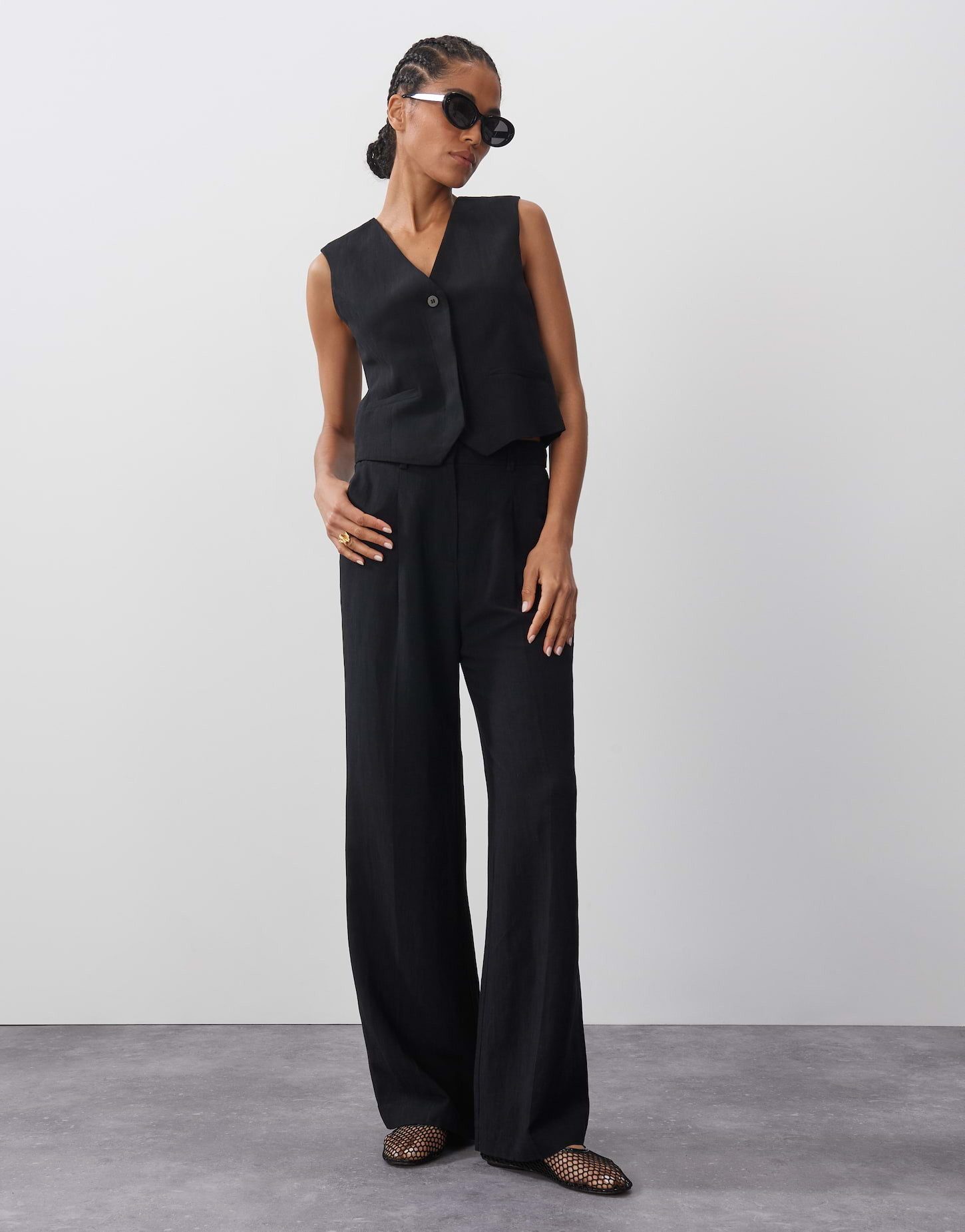 someday Anzugweste Anzugweste NELIN slim aus Leinen Viskose Mix