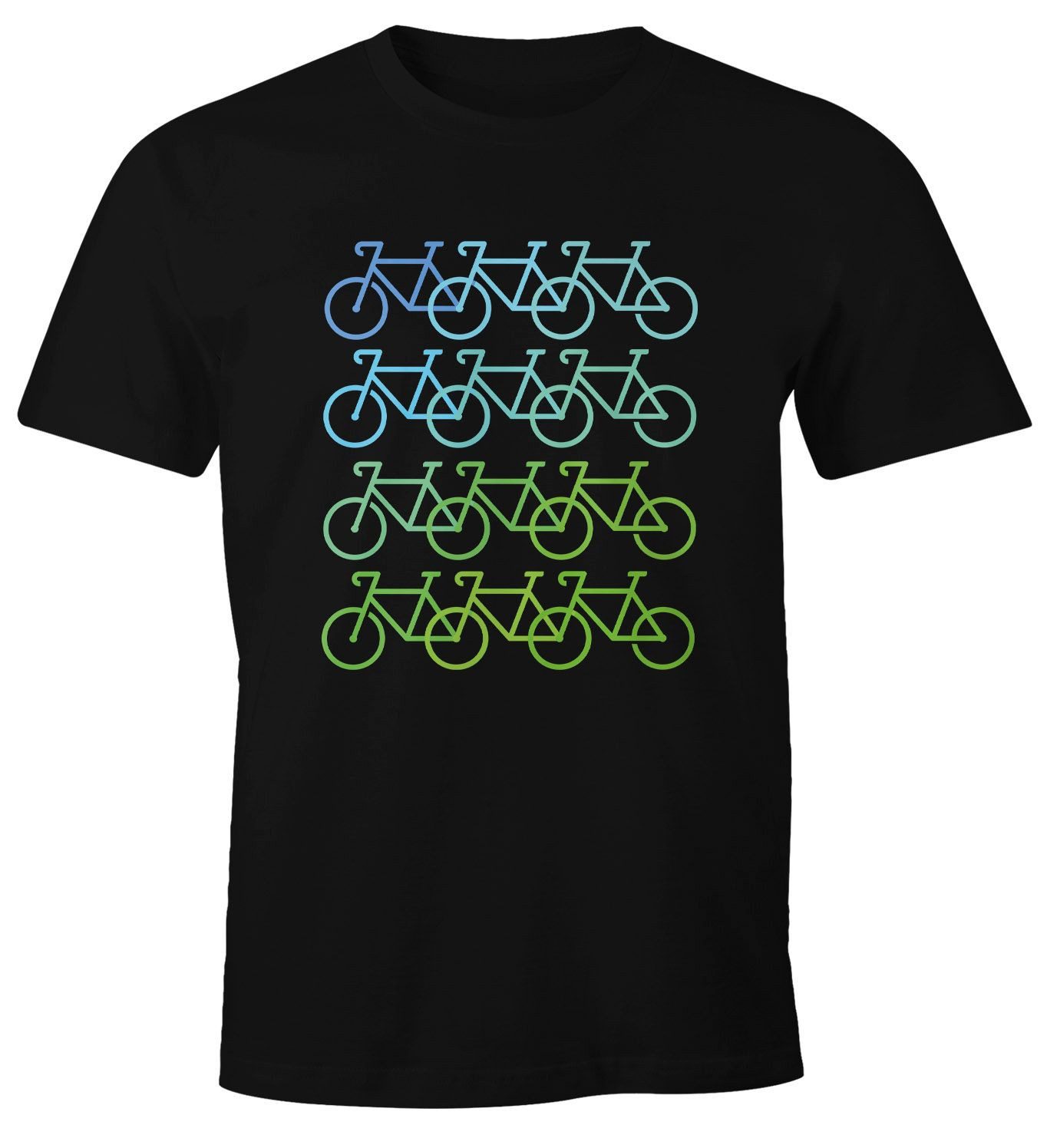 Print-Shirt Herren T-Shirt Fahrrad-Motiv Geschenk für Radfahrer Bike Fun-Shirt