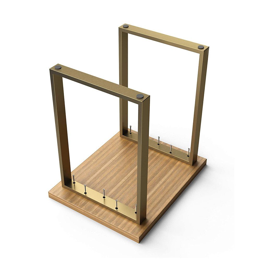 sossai® Tischgestell Stahl Tischkufen 50-70cm x 72cm in Gold (2-St)