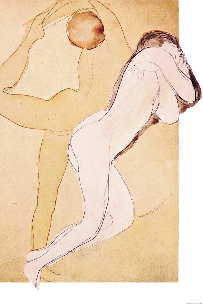 Poster Auguste Rodin Kunstdruck Bild - Weibliches Paar, 1840-1917