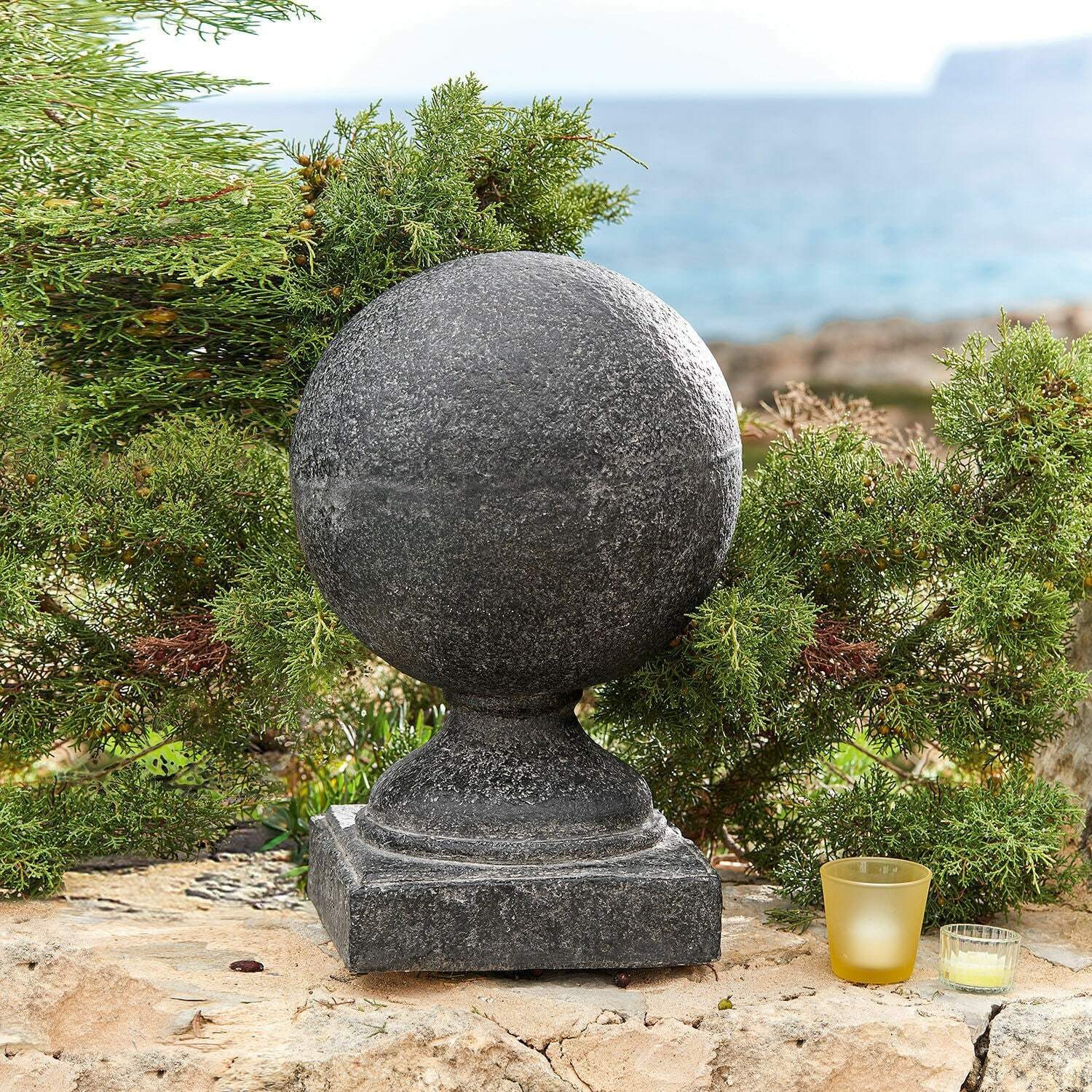 Mirabeau Gartenfigur Deko-Objekt Manois antikschwarz günstig online kaufen