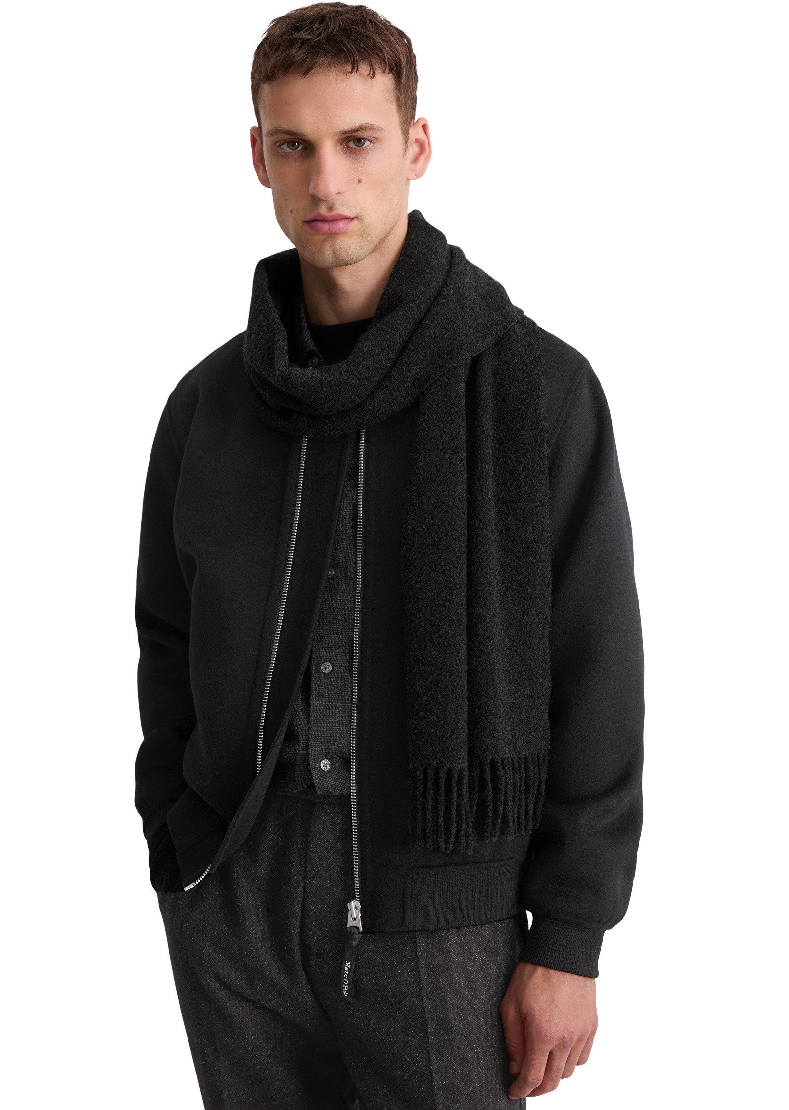 Marc O'Polo Fransentuch aus weicher Schurwolle