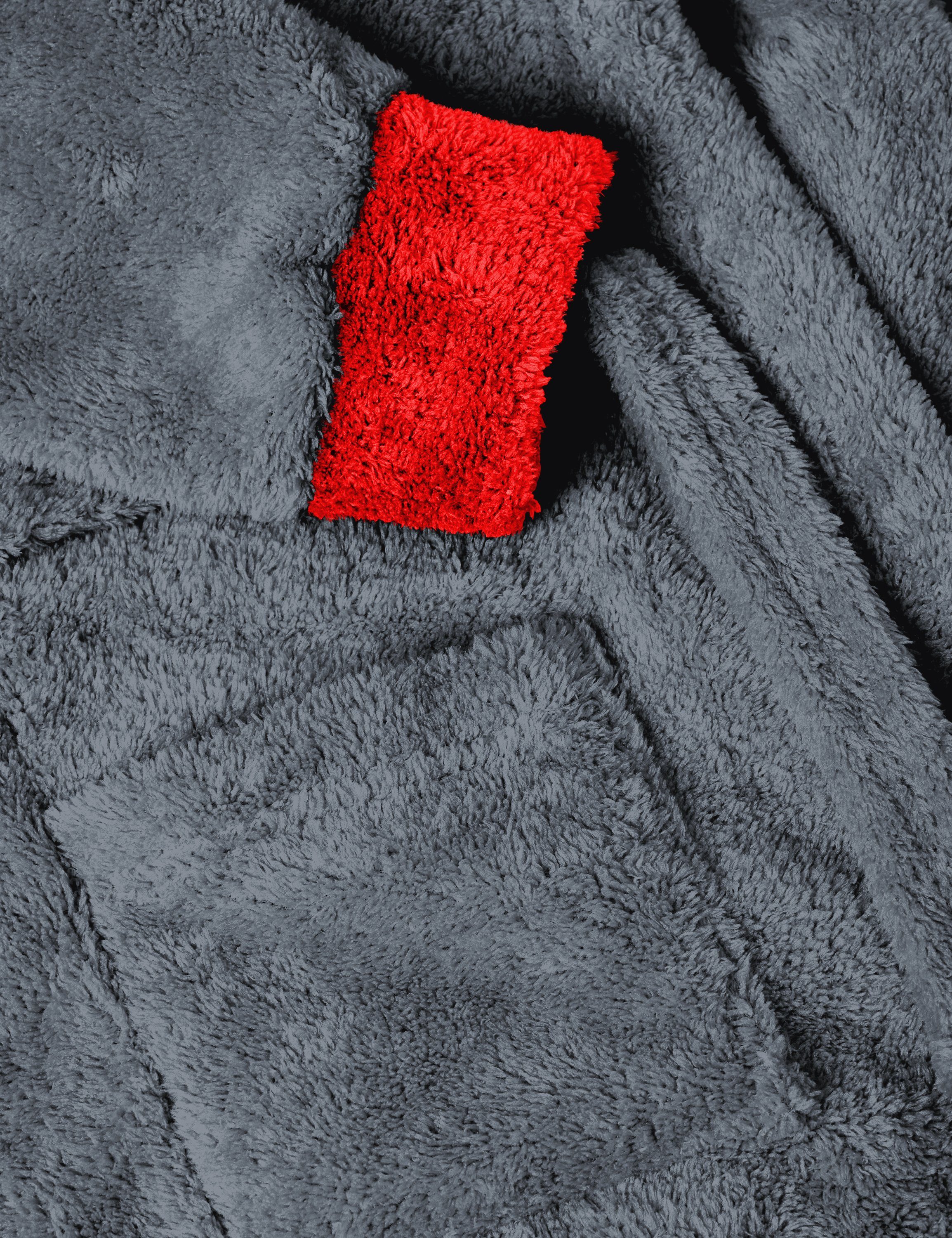 Mädchen Jungen und Timone Bademantel mit für Polyester Kaputze kurz, Bademantel KIDS, Graphite/Rot (719/615)