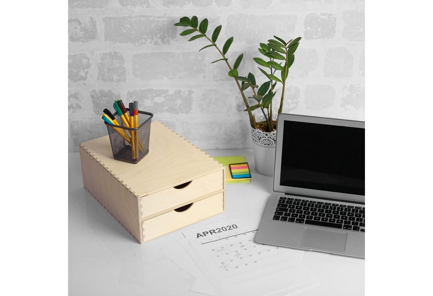 Thumbnail - Creative Deco Schubladenbox Schubladenelement Mini-Kommode für Kleinigkeiten aus Birkensperrholz, (2-St)