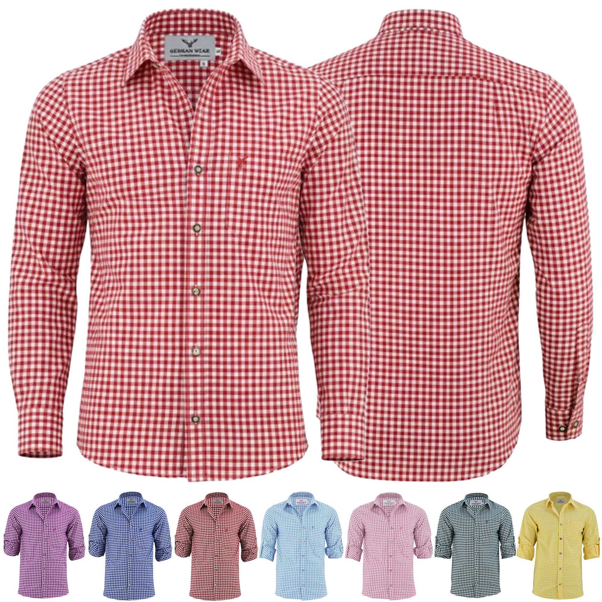 German Wear Trachtenhemd GW120x Trachtenhemd Langarm hemd Trachtenmode Hemd