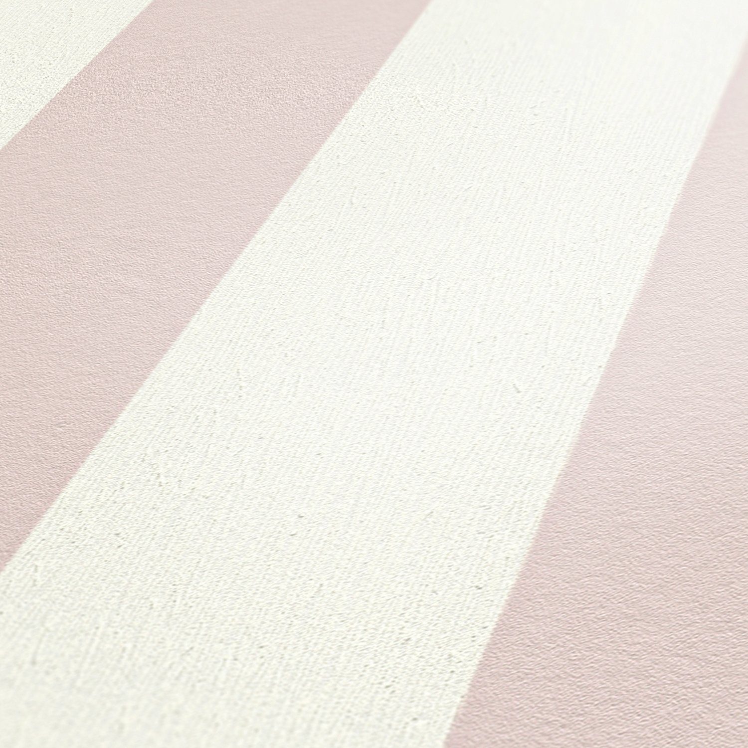 Trendwall, Tapete gestreift, A.S. Streifen, Création Vliestapete rosa/weiß Streifen