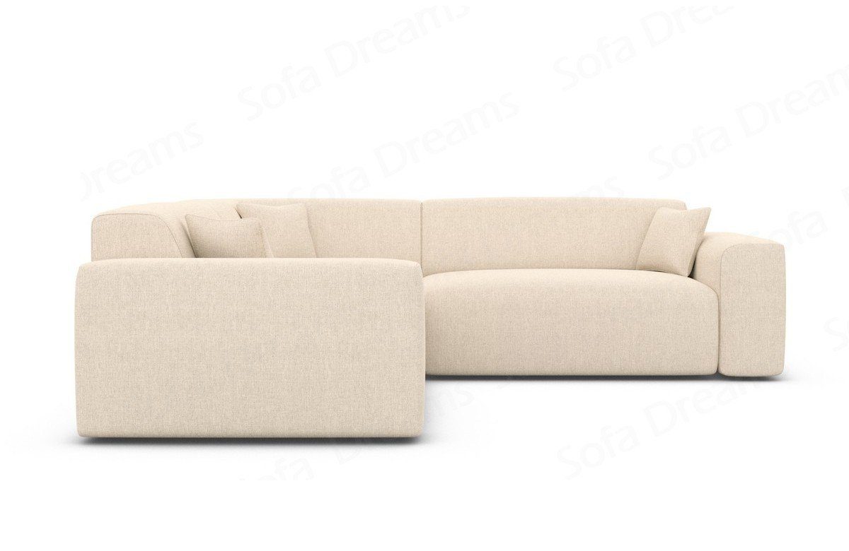 Dreams Design Sofa Mallorca beige02 Loungesofa Form Strukturstoff Sofa Ecksofa L Stoffsofa, Stoff