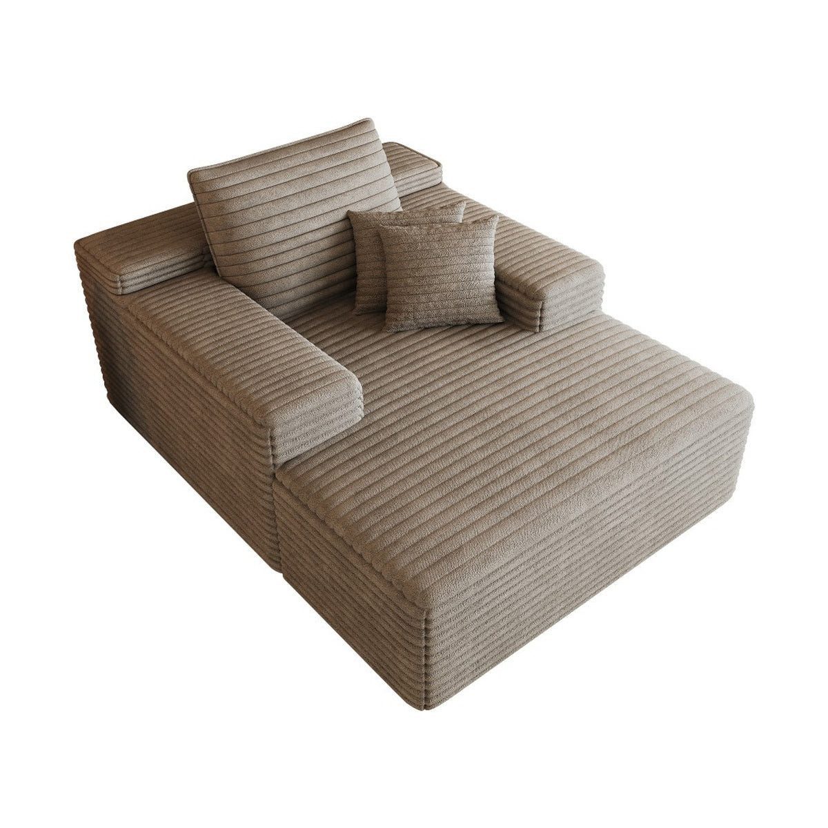 SIKAINI Ecksofa Ecksofa aus Stoff in beige, 1 Teile