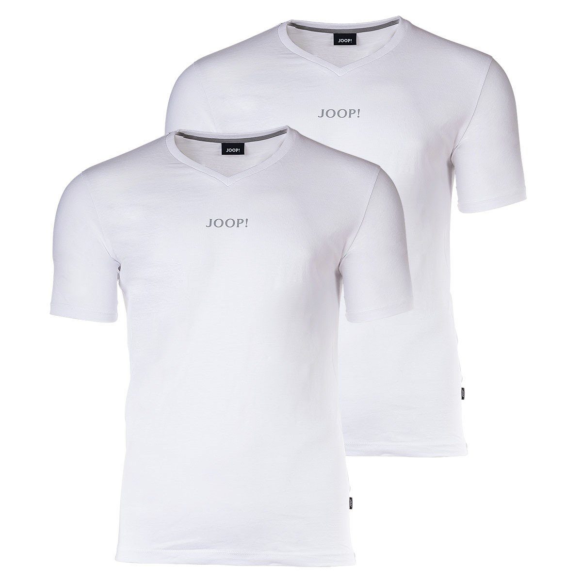 Joop! T-Shirt Herren T-Shirt, 2er Pack - Unterziehshirt, V-Neck Weiß