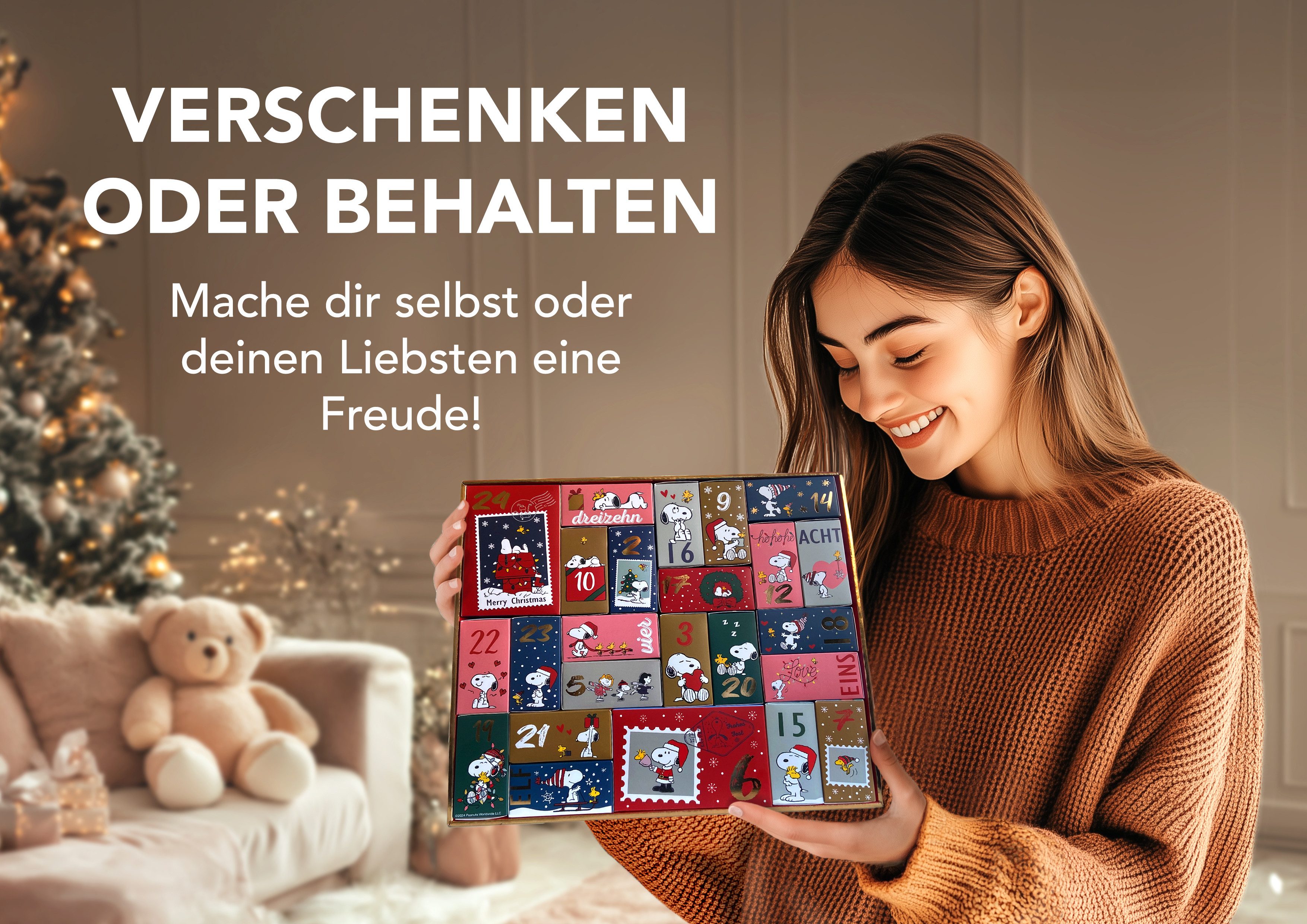Sockswear Socken Peanuts Premium Damen Adventskalender – Bild 2 von 5