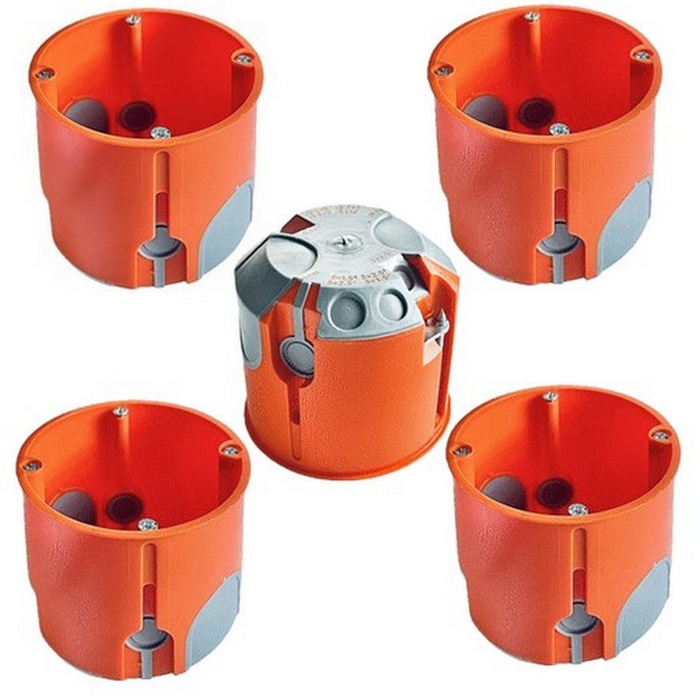 DICHTEL Розеткиblende Hohlwanddose winddicht tief Ø68x61mm Gerätedose luftdicht HWD, (5 tlg), Hohlwanddose WINDDICHT Ø68x61mm tief mit Schrauben
