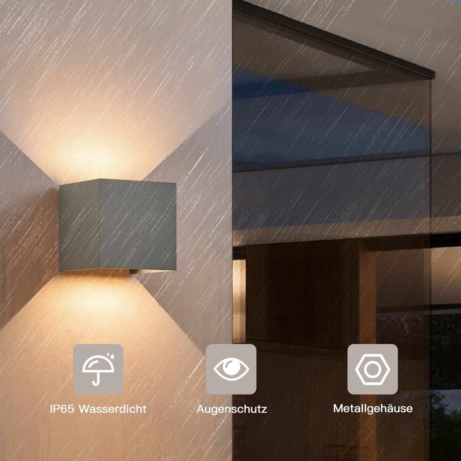 Nettlife LED Wandleuchte Aussen Wandlampe 5W günstig online kaufen