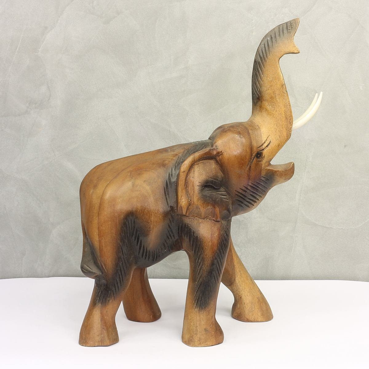 Dekofigur Oriental Herstellung traditionelle Galerie (1 im mit Elefantenfigur Elefant St), Ursprungsland Rüssel hoch Handarbeit in