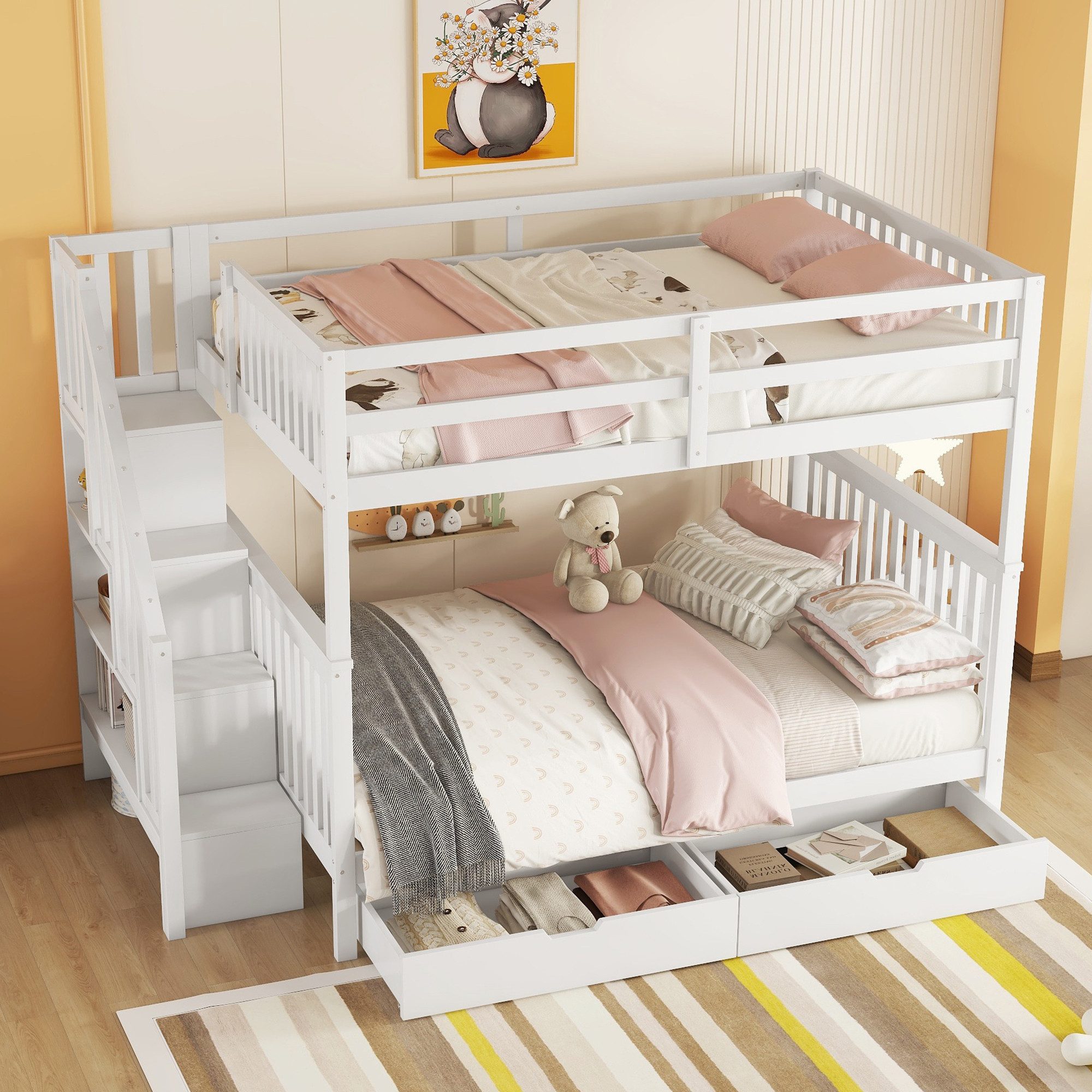 SOFTWEARY Etagenbett mit 2 Liegeflächen, Lattenrost günstig online kaufen