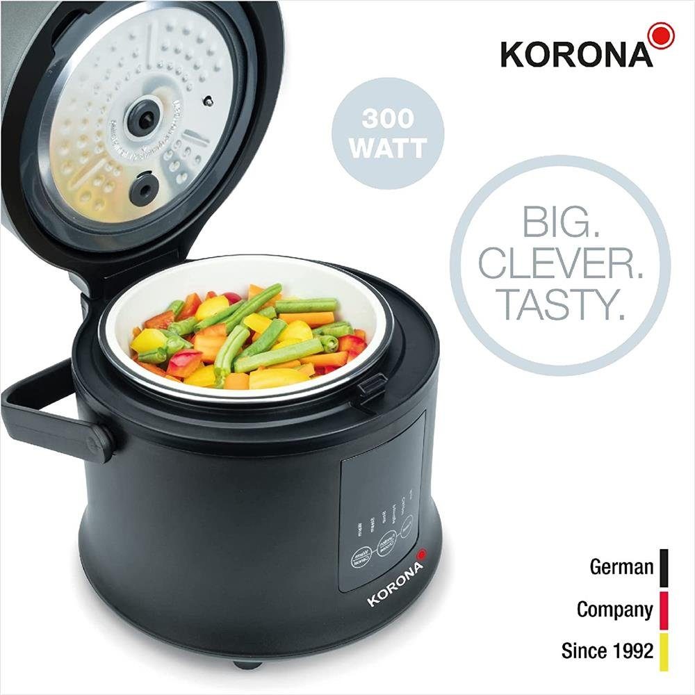 KORONA Reiskocher 58011, digital, Dampfgarer, Warmhaltefunktion, LED Display, Touch