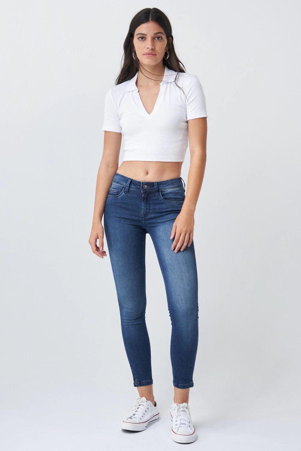 Salsa Stretch-Jeans SALSA JEANS COLETTE CAPRI dark used blue 125684.8504