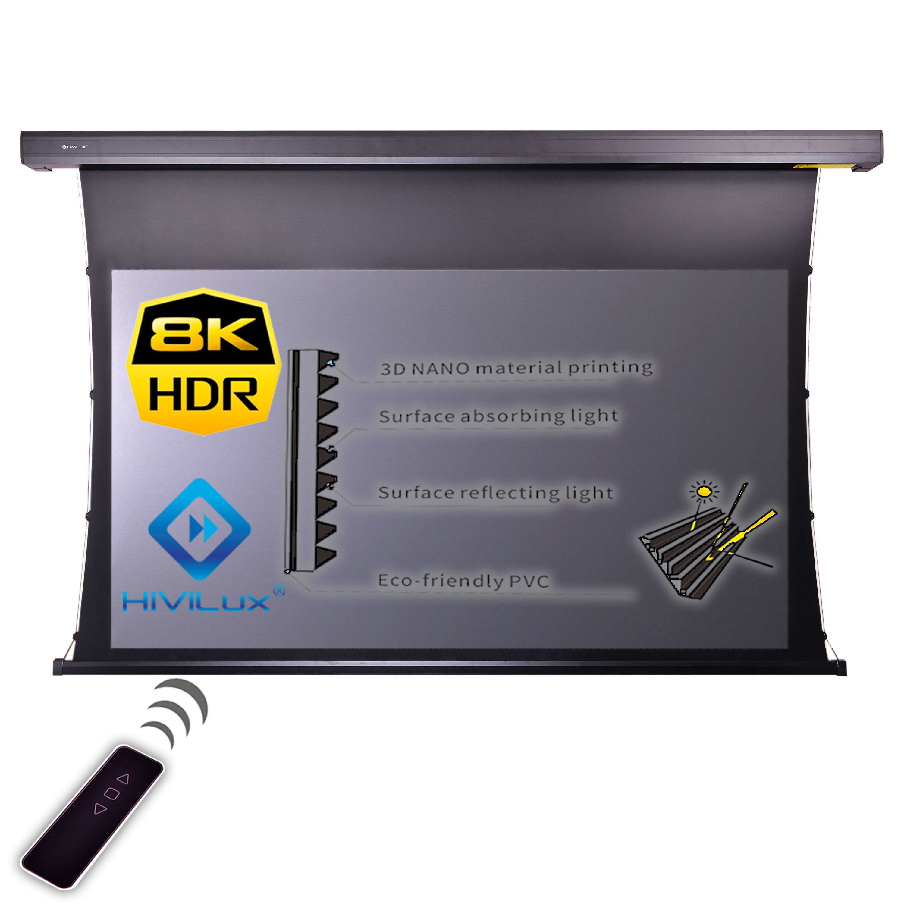 HiViLux HiViLux 16:9 UST CLR Tension Motorleinwand für Laser TV Motorleinwand (UST CLR)