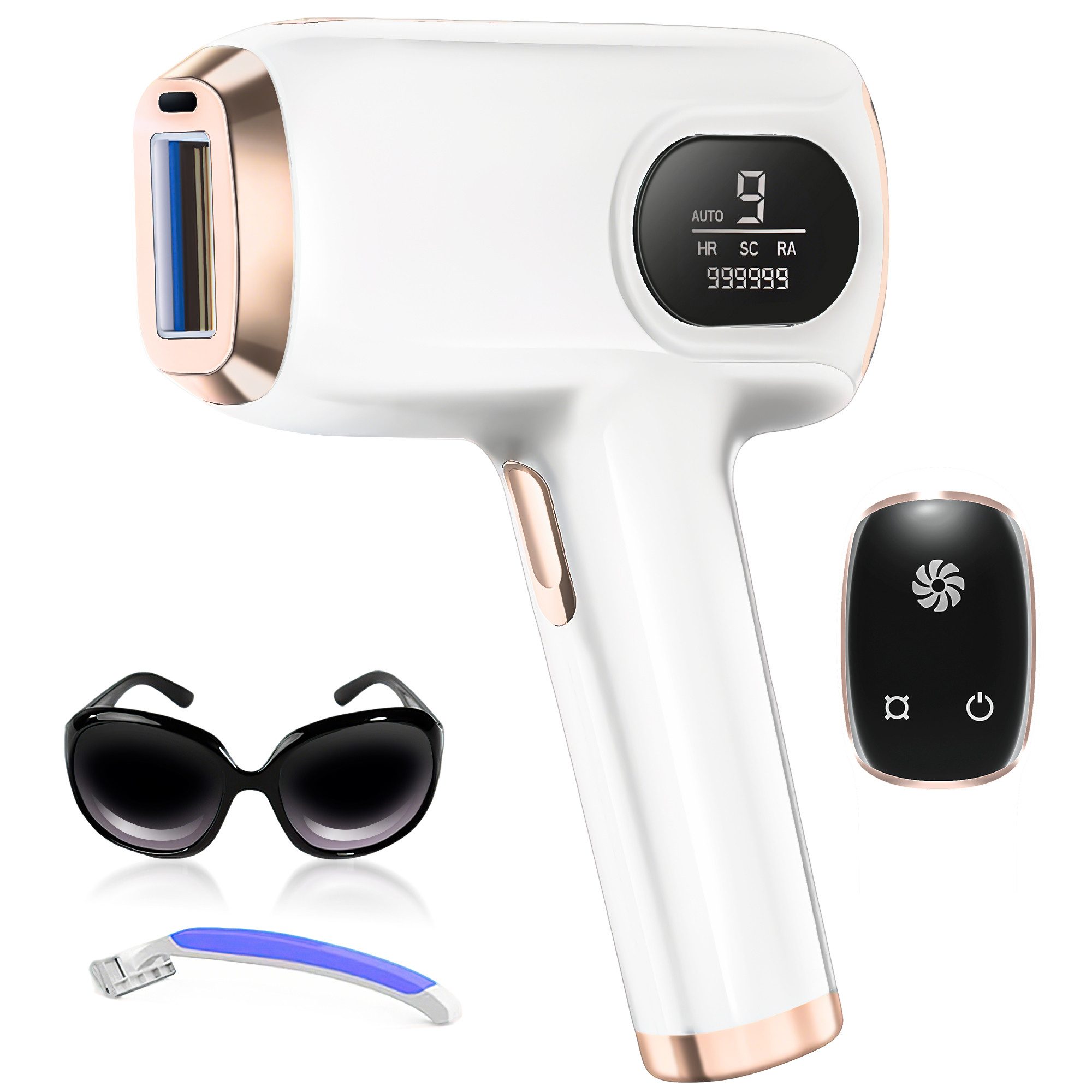 Vornix IPL-Haarentferner IPL Geräte Haarentfernung Laser haarentfernung Haarentfernungsgerät, 999,999 Lichtimpulse, Laser Haarentfernung Zuhause Dauerhafte Schmerzlos Haarentfernung, Lichtimpulse für Männer,Frauen,Ideal für Gesicht,Körper