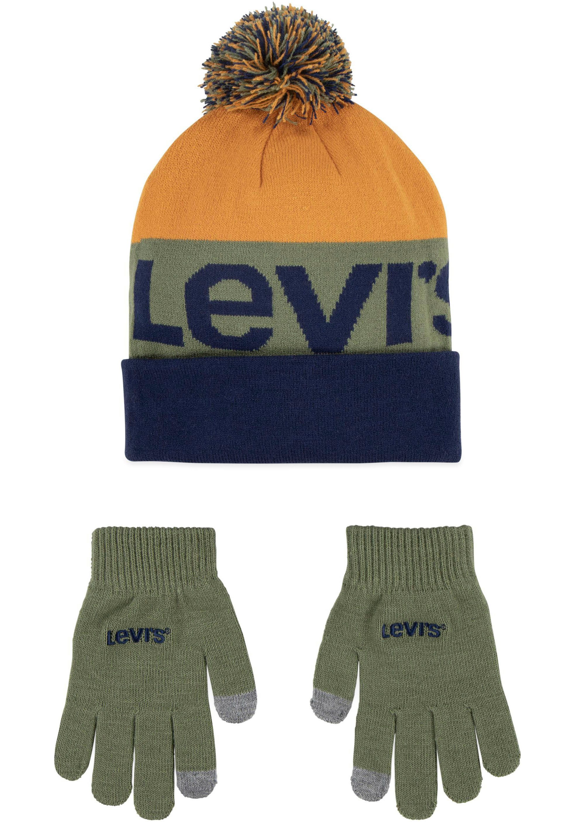 Levi's® Kids Bommelmütze (Set) und Handschuh im Set