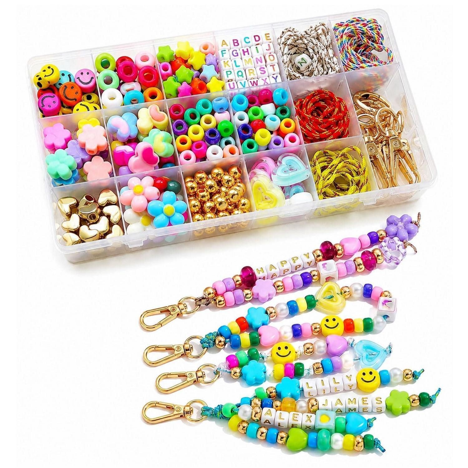 LuxusKollektion Kreativset DIY Schlüsselanhänger Bastelset 492 Teile