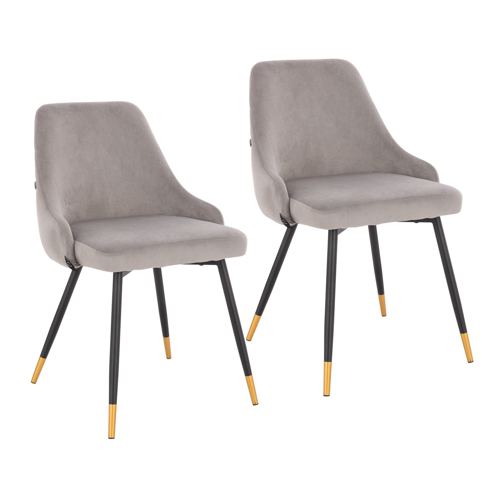 SVITA Esszimmerstuhl ALICE (Set), 2er Set, goldene Akzente, Esszimmer, Samt günstig online kaufen