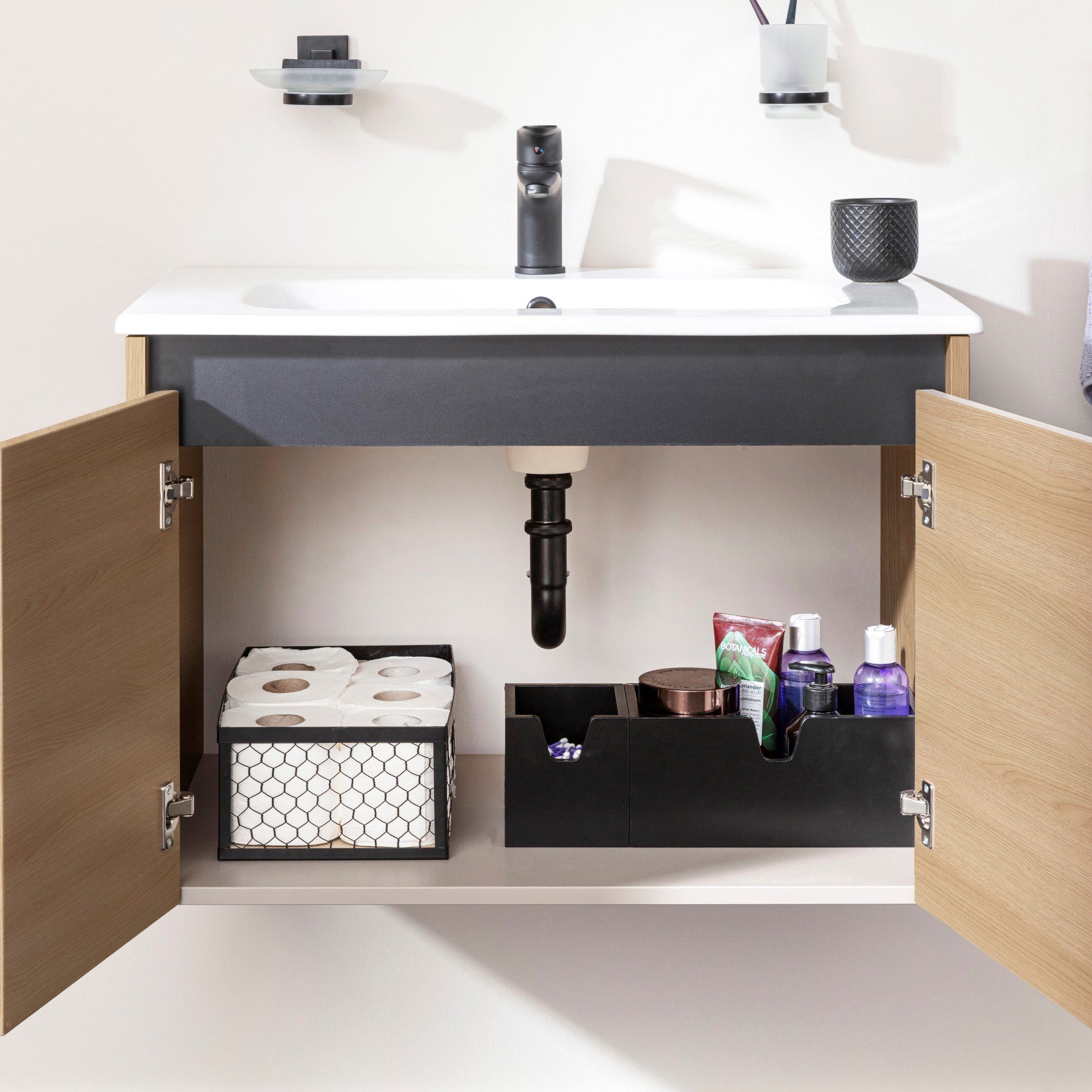 FACKELMANN Badmöbel-Set Badmöbel-Set, Waschtischkombination, Badezimmer-Komplettset