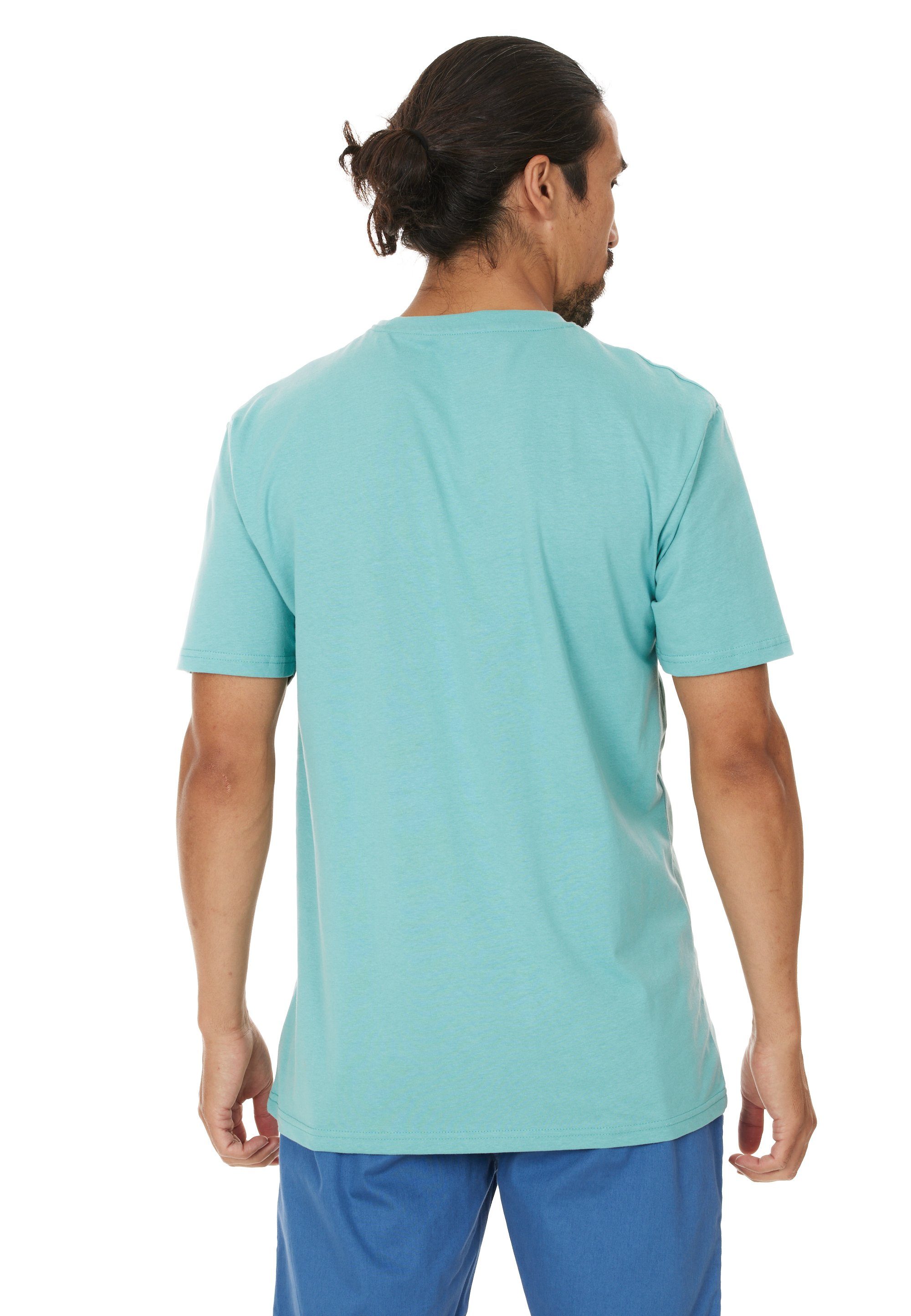 im CRUZ Qualität T-Shirt Beachlife sommerlichen atmungsaktiver Design hellblau mit