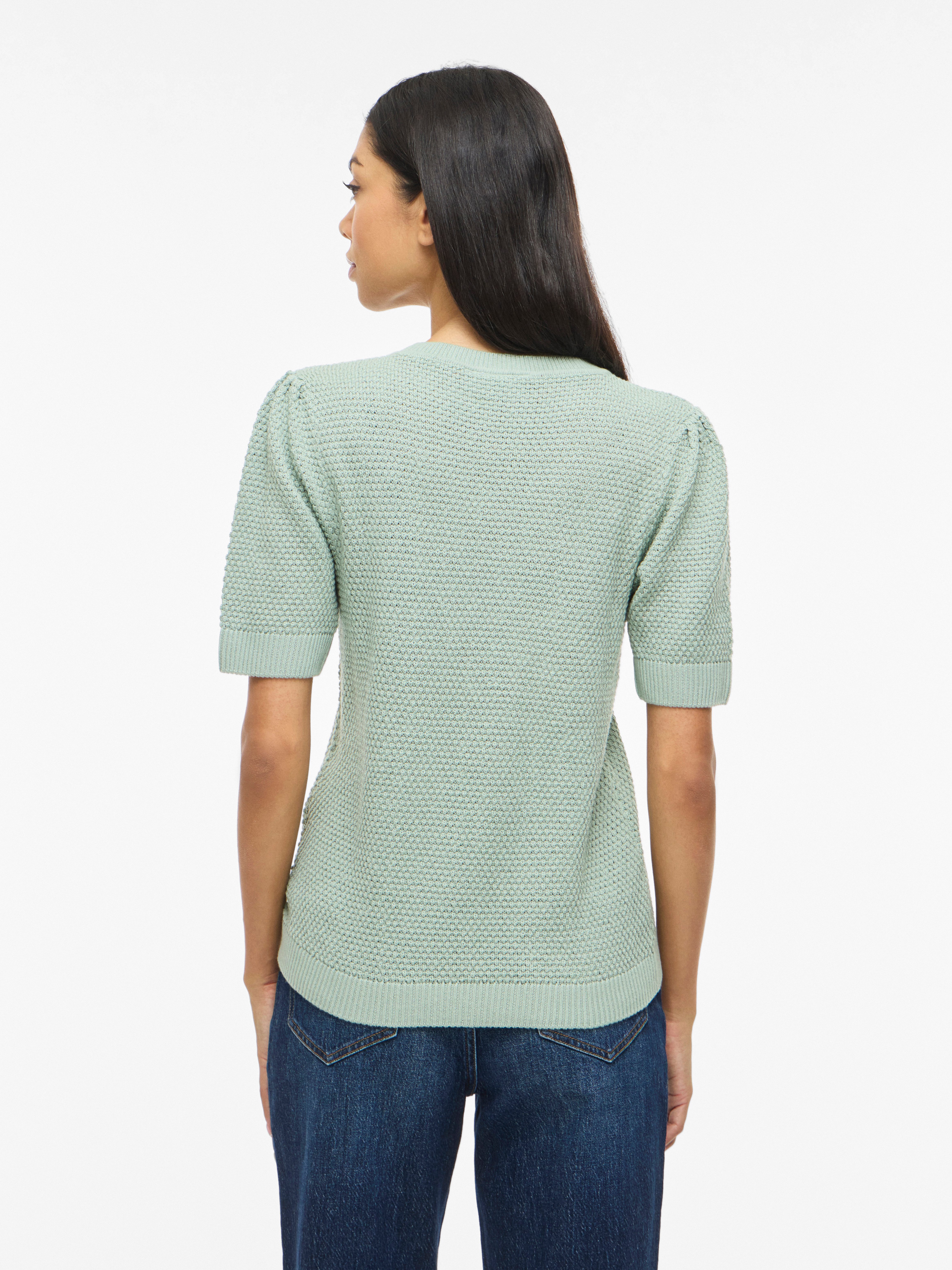Vila Kurzarmpullover VIDALO O-NECK S/S KNIT TOP - NOOS