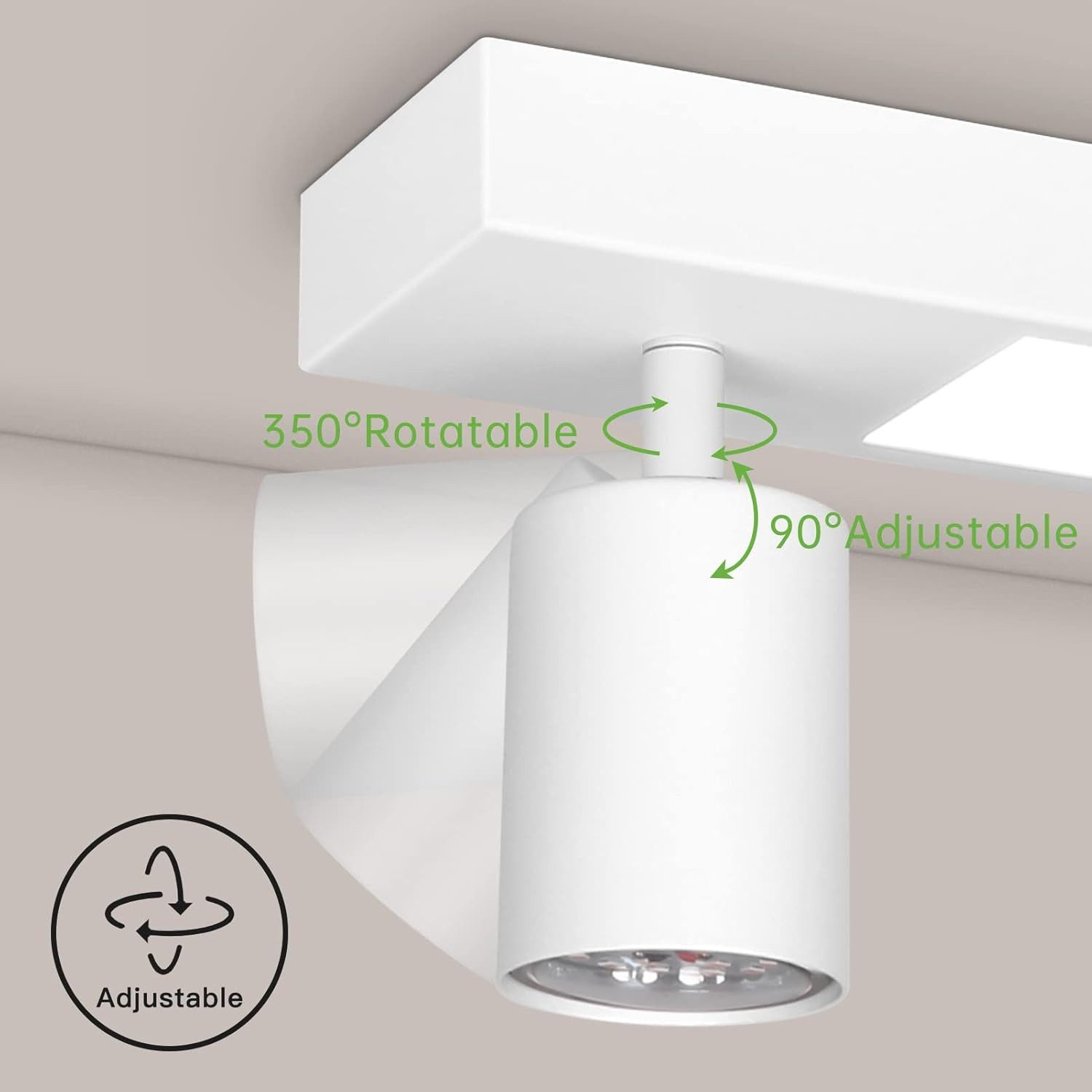 Diyarts LED Deckenstrahler, LED wechselbar, Warmweiß, günstig online kaufen