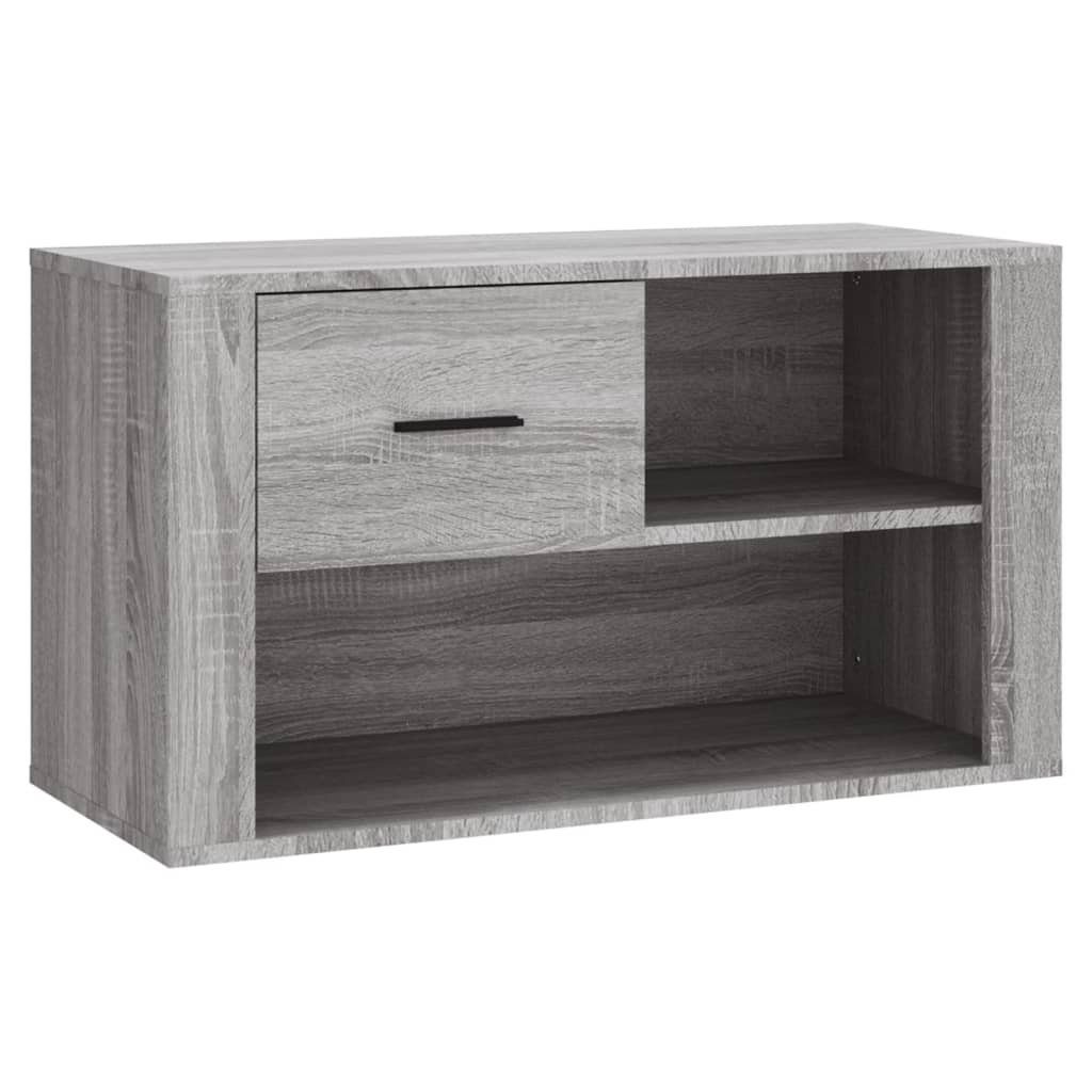 furnicato Grau cm 80x35x45 Sonoma Schuhschrank Holzwerkstoff