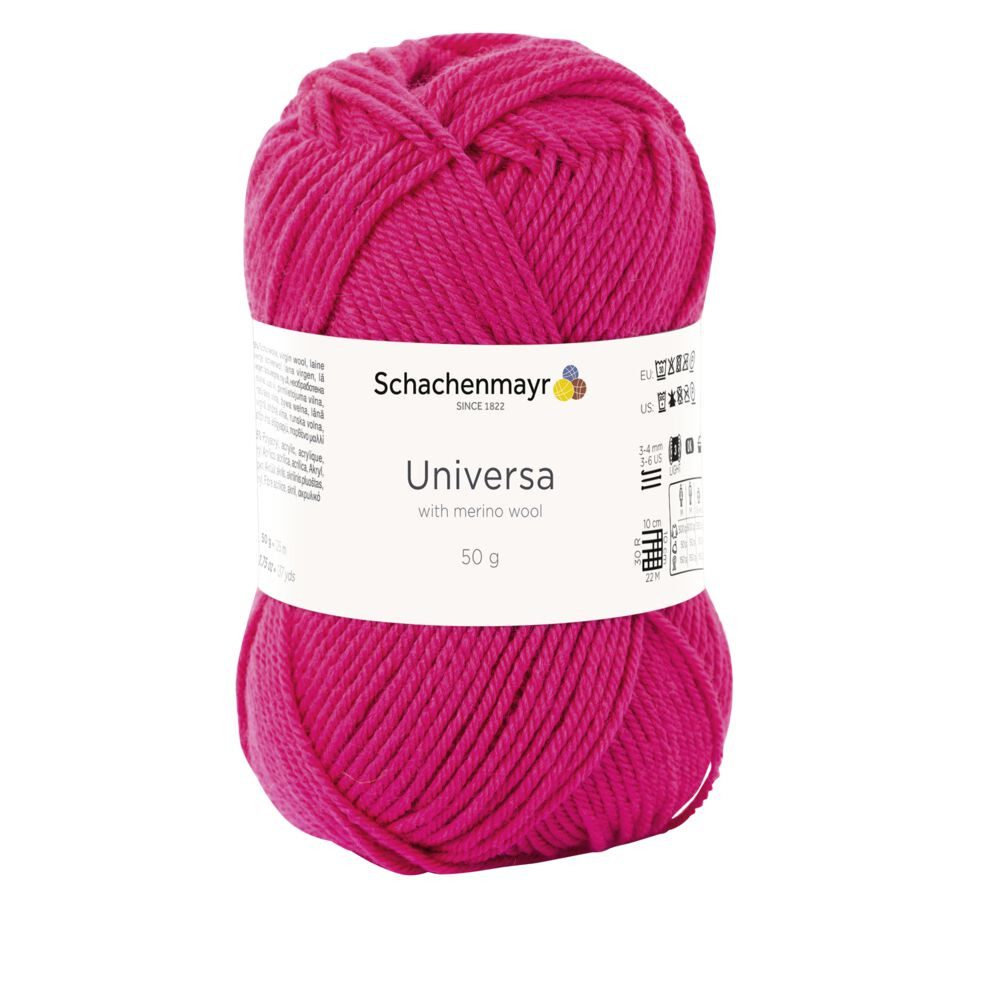 Schachenmayr Wolle Universa klassisches Schurwollmischgarn zum Stricken und Häkeln Häkelwolle, 125,00 m (50g Wolle zum Stricken und Häkeln mit Schurwolle, Strickgarn, Strickwolle, Handstrickgarn), Ganzjahresgarn