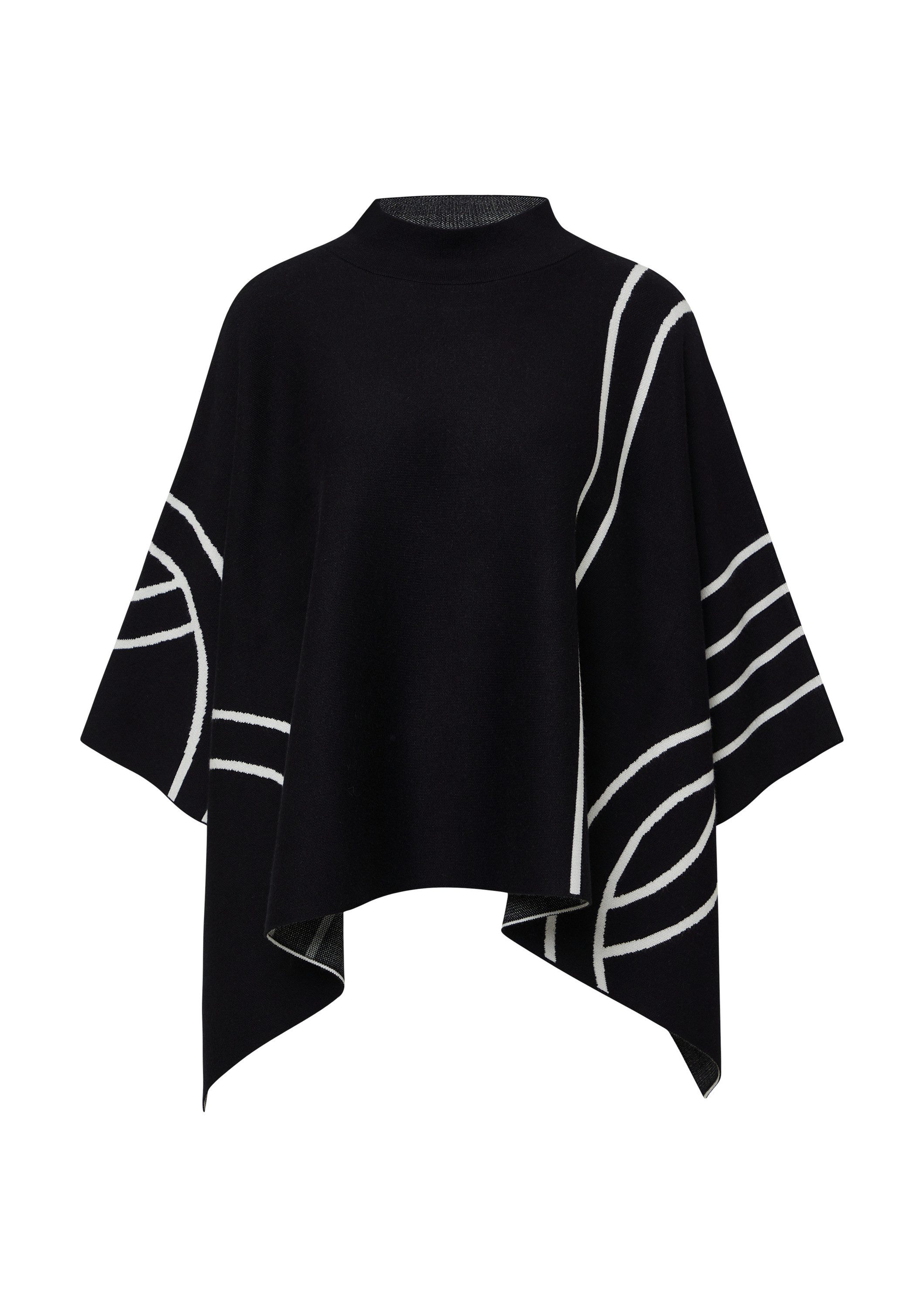 s.Oliver Poncho Strickjacke Strickponcho aus Viskosemix günstig online kaufen