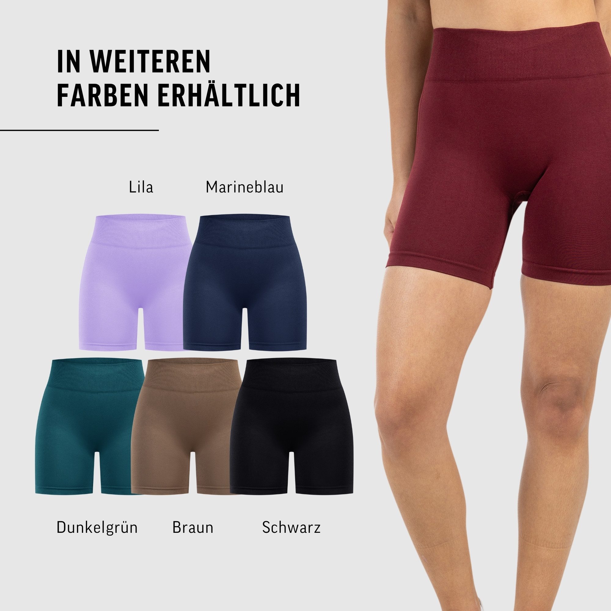 Smilodox Shorts Nomeli Scrunch, Kurze Seamless Sportshorts Shaped Fit, Booty Scrunch Radlerhose elastisch & bequem, Training Freizeit Gym Workout Alltag